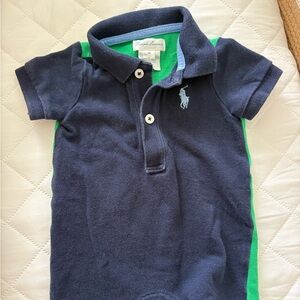 Ralph Lauren Blue and Green Polo Shirt